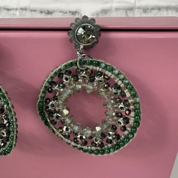 Beaded Statement Earrings - Picture 2 of 5